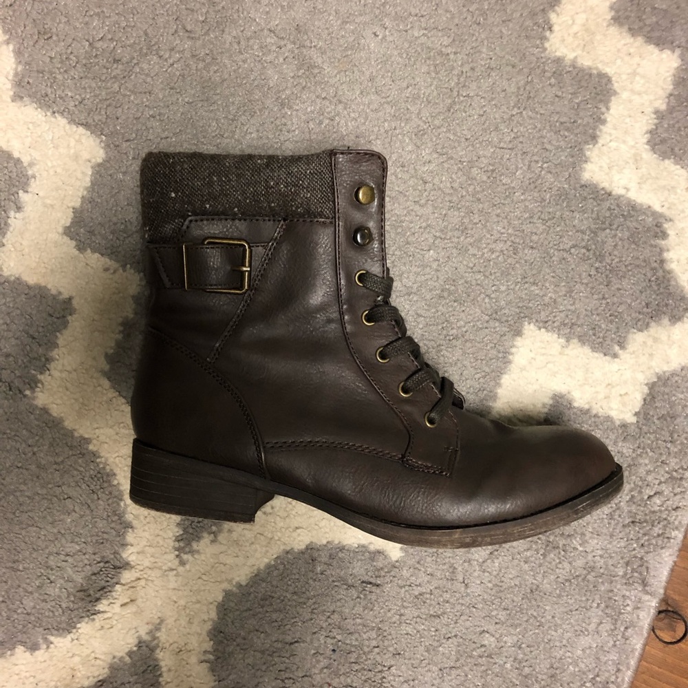Brown Rampage Combat Boots
